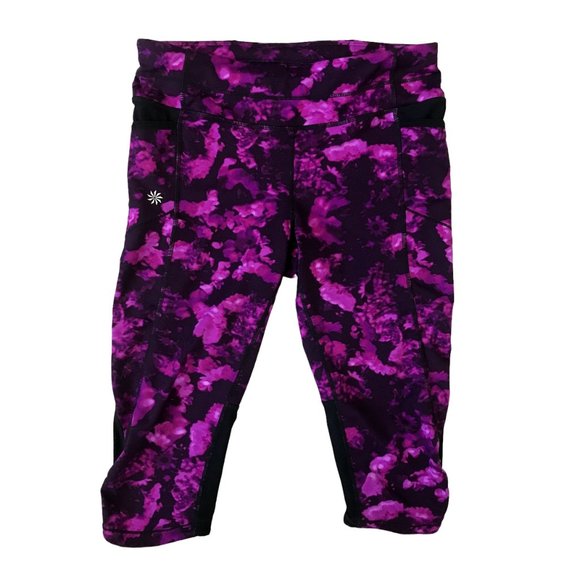 SOLD Athleta Capri Leggings Bundle x 2 Size Medium With Phone Pockets - Picture 6 of 11